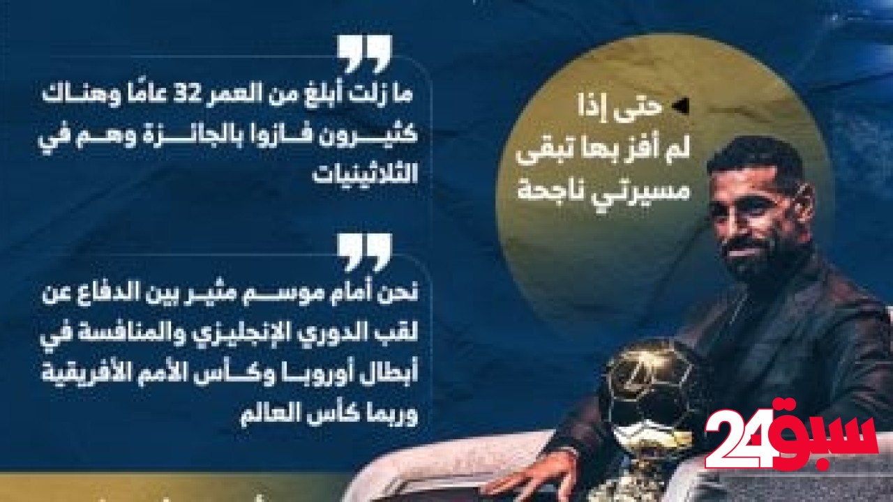 حلم مصري.. محمد صلاح يتحدث عن الكرة الذهبية (إنفوجراف) – سبق 24