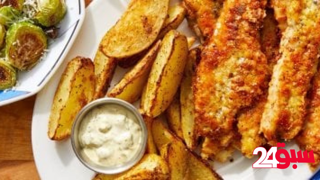 طريقة عمل السمك الفيليه مع بطاطس محمرة لايت.. صحية ولذيذة – سبق 24