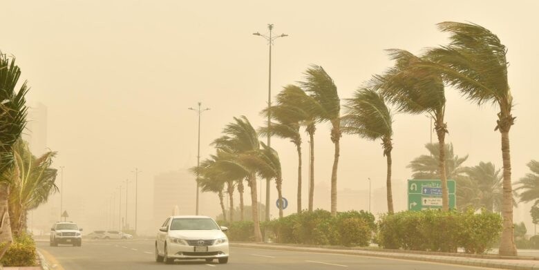 رياح شديدة على حائل